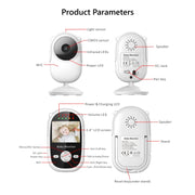 SM25 Telecamera per la cura del baby monitor con schermo LCD da 2,4 pollici, EU Plug, US Plug