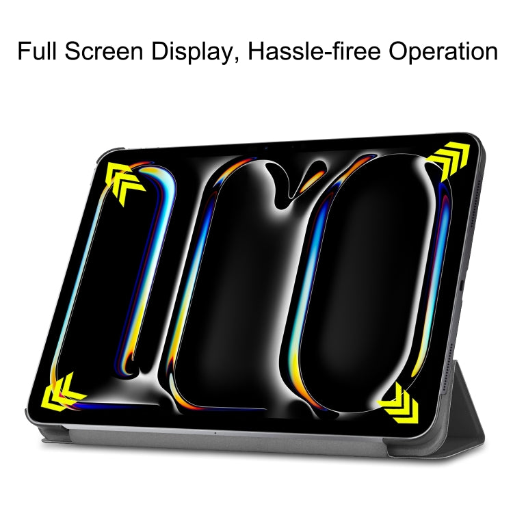 Custodia per tablet in pelle intelligente Custer Pure Color con supporto a 3 pieghe, For iPad Pro 11 2025 / 2024