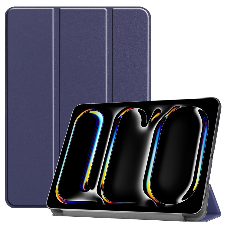 Custodia per tablet in pelle intelligente Custer Pure Color con supporto a 3 pieghe, For iPad Pro 11 2025 / 2024
