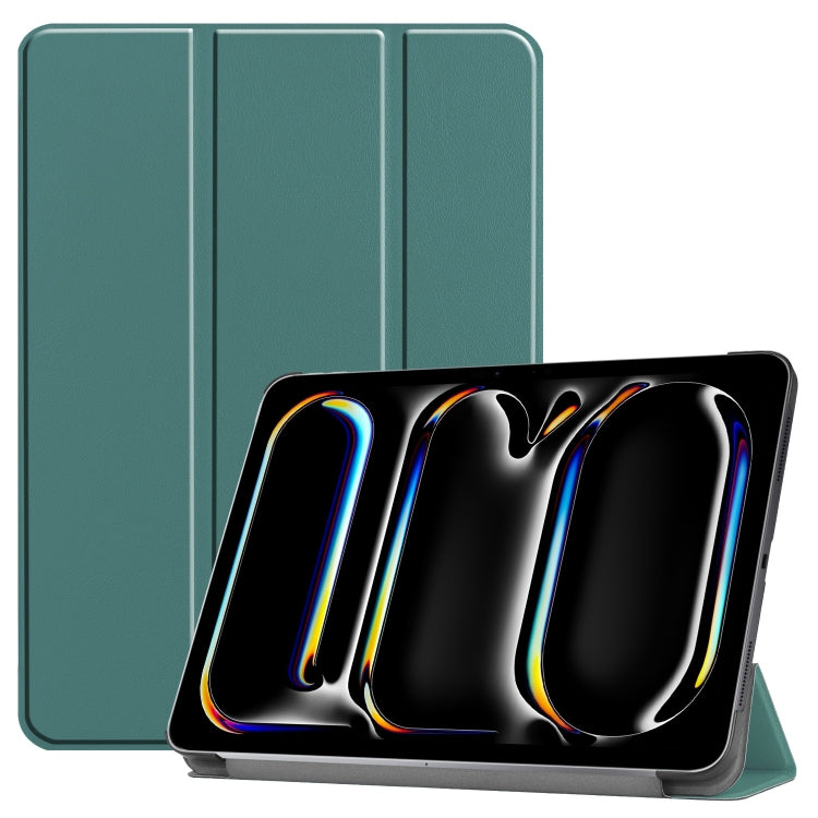 Custodia per tablet in pelle intelligente Custer Pure Color con supporto a 3 pieghe, For iPad Pro 11 2025 / 2024