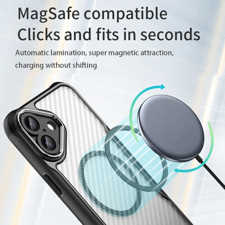 Custodia per telefono traslucida MagSafe con struttura in fibra di carbonio, For  iPhone Air, For iPhone 16 Pro Max, For iPhone 16 Pro, For iPhone 16 Plus, For iPhone 16, For iPhone 15 Pro Max