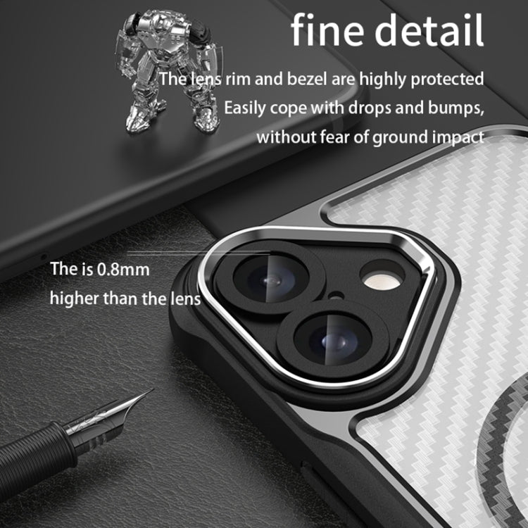 Custodia per telefono traslucida MagSafe con struttura in fibra di carbonio, For  iPhone Air, For iPhone 16 Pro Max, For iPhone 16 Pro, For iPhone 16 Plus, For iPhone 16, For iPhone 15 Pro Max