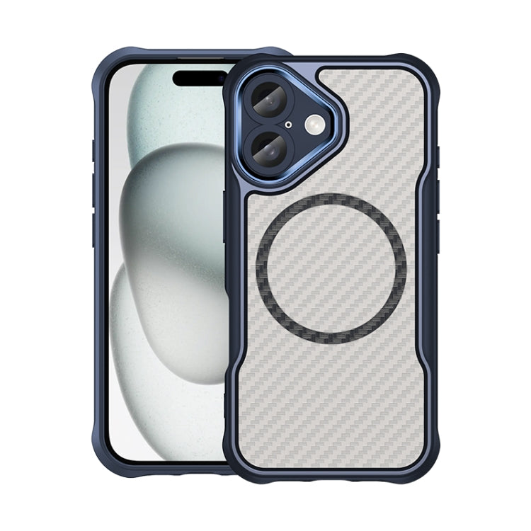 Custodia per telefono traslucida MagSafe con struttura in fibra di carbonio, For  iPhone Air, For iPhone 16 Pro Max, For iPhone 16 Pro, For iPhone 16 Plus, For iPhone 16, For iPhone 15 Pro Max