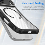 Custodia per telefono traslucida MagSafe con struttura in fibra di carbonio, For iPhone 18 Pro, For iPhone 18 Pro Max, For iPhone 17e / 16e, For iPhone 17 Pro Max, For iPhone 17 Pro, For iPhone 17