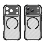 Custodia per telefono traslucida MagSafe con struttura in fibra di carbonio, For iPhone 18 Pro, For iPhone 18 Pro Max, For iPhone 17e / 16e, For iPhone 17 Pro Max, For iPhone 17 Pro, For iPhone 17