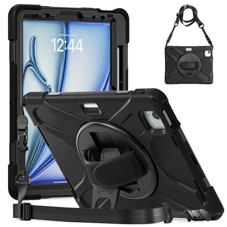 Custodia per tablet PC ibrida in silicone con impugnatura girevole, For iPad Air 13 2026 / 2025 / 2024, For iPad Air 11 2026 / 2025 / 2024, For iPad Pro 13 2025 / 2024