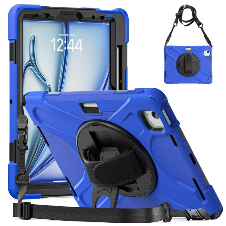 Custodia per tablet PC ibrida in silicone con impugnatura girevole, For iPad Air 13 2026 / 2025 / 2024, For iPad Air 11 2026 / 2025 / 2024, For iPad Pro 13 2025 / 2024