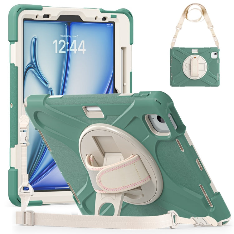 Custodia per tablet PC ibrida in silicone con impugnatura girevole, For iPad Air 13 2026 / 2025 / 2024, For iPad Air 11 2026 / 2025 / 2024, For iPad Pro 13 2025 / 2024