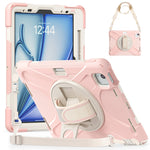 Custodia per tablet PC ibrida in silicone con impugnatura girevole, For iPad Air 13 2026 / 2025 / 2024, For iPad Air 11 2026 / 2025 / 2024, For iPad Pro 13 2025 / 2024