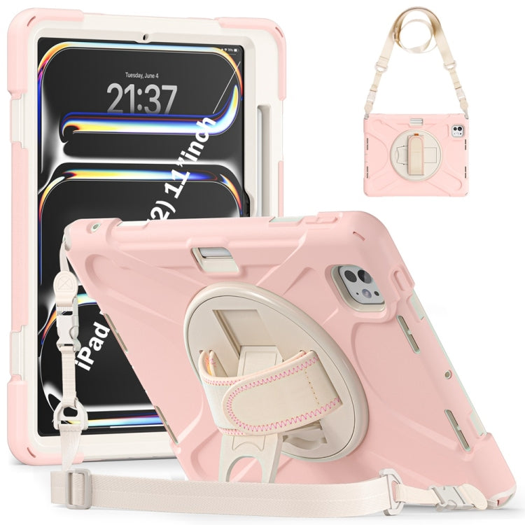 Custodia per tablet PC ibrida in silicone con impugnatura girevole, For iPad Pro 11 2025 / 2024
