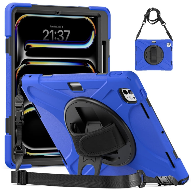 Custodia per tablet PC ibrida in silicone con impugnatura girevole, For iPad Air 13 2026 / 2025 / 2024, For iPad Air 11 2026 / 2025 / 2024, For iPad Pro 13 2025 / 2024