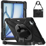 Custodia per tablet PC ibrida in silicone con impugnatura girevole, For iPad Air 13 2026 / 2025 / 2024, For iPad Air 11 2026 / 2025 / 2024, For iPad Pro 13 2025 / 2024