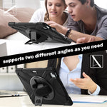Custodia per tablet PC ibrida in silicone con impugnatura girevole, For iPad Air 13 2026 / 2025 / 2024, For iPad Air 11 2026 / 2025 / 2024, For iPad Pro 13 2025 / 2024