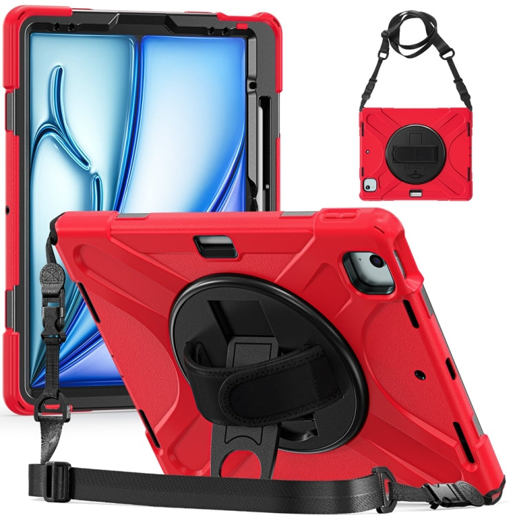 Custodia per tablet PC ibrida in silicone con impugnatura girevole, For iPad Air 13 2026 / 2025 / 2024, For iPad Air 11 2026 / 2025 / 2024, For iPad Pro 13 2025 / 2024