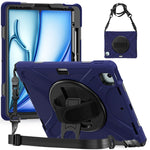 Custodia per tablet PC ibrida in silicone con impugnatura girevole, For iPad Air 13 2026 / 2025 / 2024, For iPad Air 11 2026 / 2025 / 2024, For iPad Pro 13 2025 / 2024
