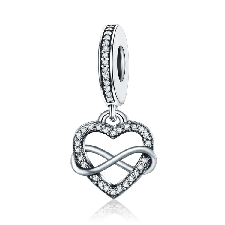 Accessori per collana braccialetto fai da te con ciondolo a forma di cuore in argento sterling S925