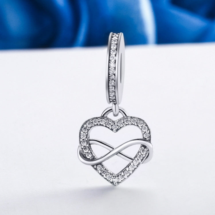 Accessori per collana braccialetto fai da te con ciondolo a forma di cuore in argento sterling S925