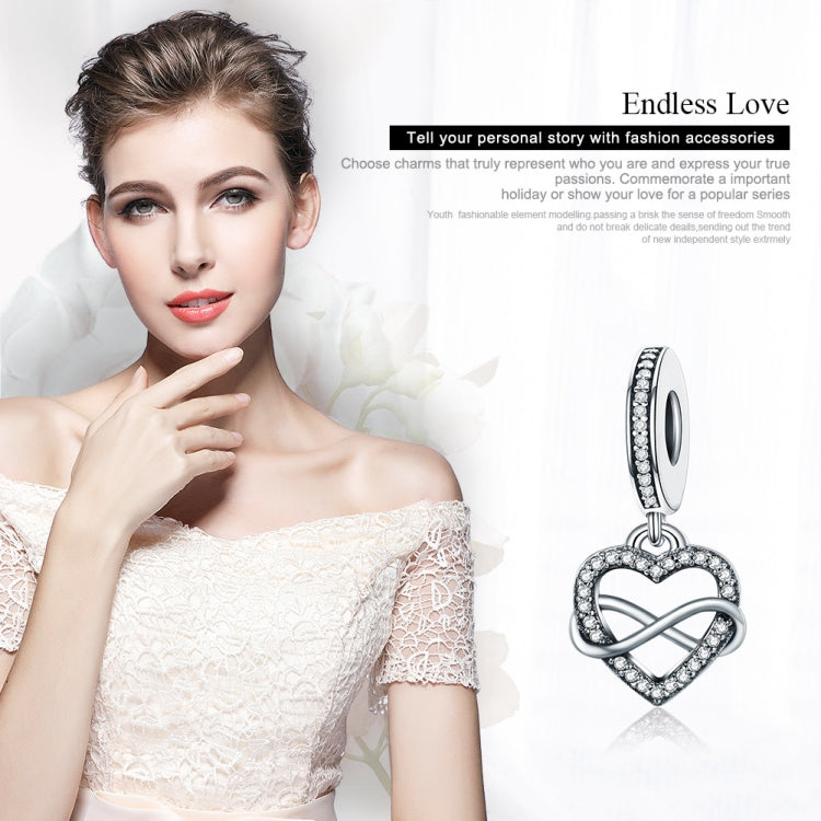 Accessori per collana braccialetto fai da te con ciondolo a forma di cuore in argento sterling S925