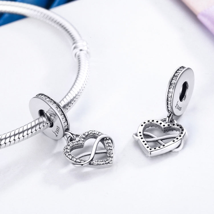 Accessori per collana braccialetto fai da te con ciondolo a forma di cuore in argento sterling S925
