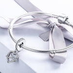Accessori per collana braccialetto fai da te con ciondolo a forma di cuore in argento sterling S925