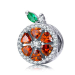 Accessori per collana braccialetto fai da te con perline di pomelo rosso frutta in argento sterling S925