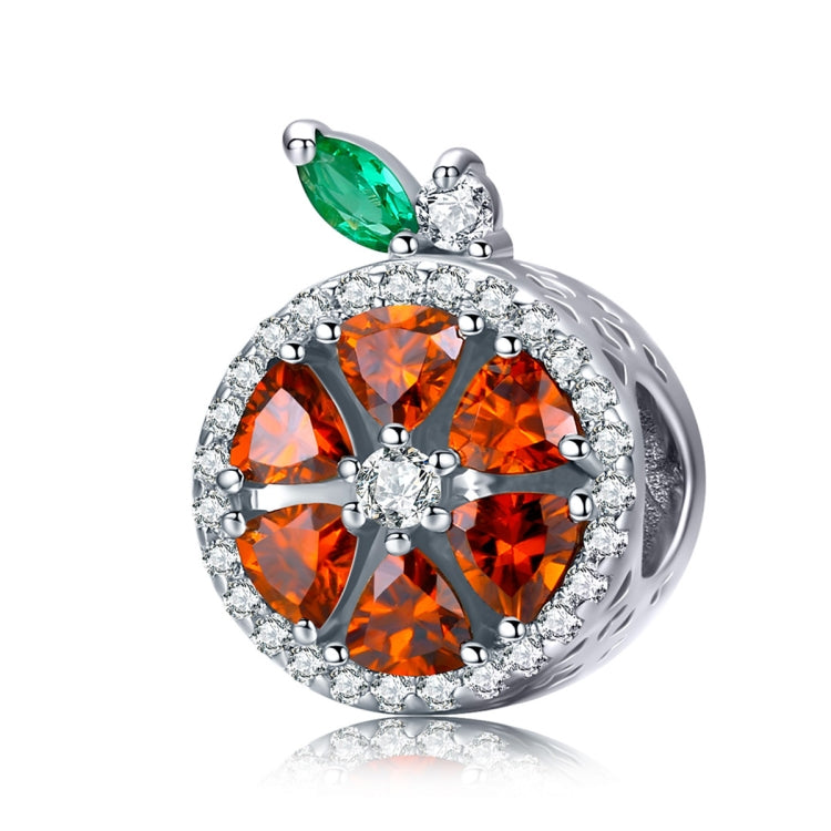 Accessori per collana braccialetto fai da te con perline di pomelo rosso frutta in argento sterling S925