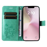 Custodia per cellulare in pelle con motivo a farfalla in rilievo 3D, For iPhone 17e / 16e, For iPhone 16 Pro Max, For iPhone 16 Pro