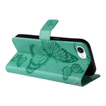 Custodia per cellulare in pelle con motivo a farfalla in rilievo 3D, For iPhone 17e / 16e, For iPhone 16 Pro Max, For iPhone 16 Pro