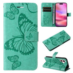 Custodia per cellulare in pelle con motivo a farfalla in rilievo 3D, For iPhone 16 Plus, For iPhone 16