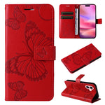 Custodia per cellulare in pelle con motivo a farfalla in rilievo 3D, For iPhone 16 Plus, For iPhone 16