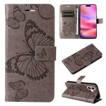 Custodia per cellulare in pelle con motivo a farfalla in rilievo 3D, For iPhone 16 Plus, For iPhone 16
