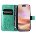 Custodia per cellulare in pelle con motivo a farfalla in rilievo 3D, For iPhone 16 Plus, For iPhone 16