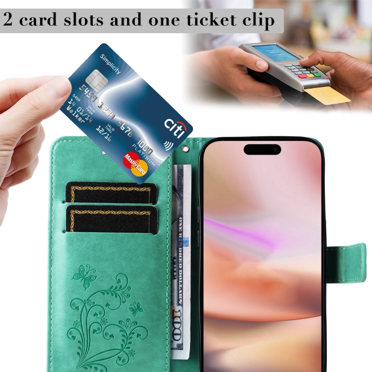 Custodia per cellulare in pelle con motivo a farfalla in rilievo 3D, For iPhone 16 Plus, For iPhone 16