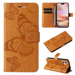 Custodia per cellulare in pelle con motivo a farfalla in rilievo 3D, For iPhone 16 Plus, For iPhone 16