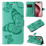 Custodia per cellulare in pelle con motivo a farfalla in rilievo 3D, For iPhone 17e / 16e, For iPhone 16 Pro Max, For iPhone 16 Pro