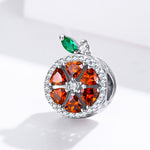 Accessori per collana braccialetto fai da te con perline di pomelo rosso frutta in argento sterling S925