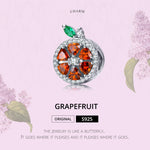 Accessori per collana braccialetto fai da te con perline di pomelo rosso frutta in argento sterling S925