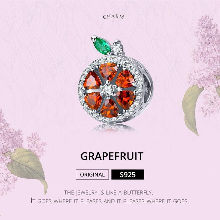 Accessori per collana braccialetto fai da te con perline di pomelo rosso frutta in argento sterling S925