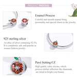 Accessori per collana braccialetto fai da te con perline di pomelo rosso frutta in argento sterling S925