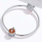 Accessori per collana braccialetto fai da te con perline di pomelo rosso frutta in argento sterling S925