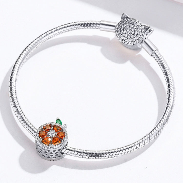 Accessori per collana braccialetto fai da te con perline di pomelo rosso frutta in argento sterling S925