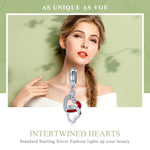 Accessori per corde S925 con ciondolo in argento fai-da-te creativo cuore a cuore