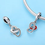 Accessori per corde S925 con ciondolo in argento fai-da-te creativo cuore a cuore