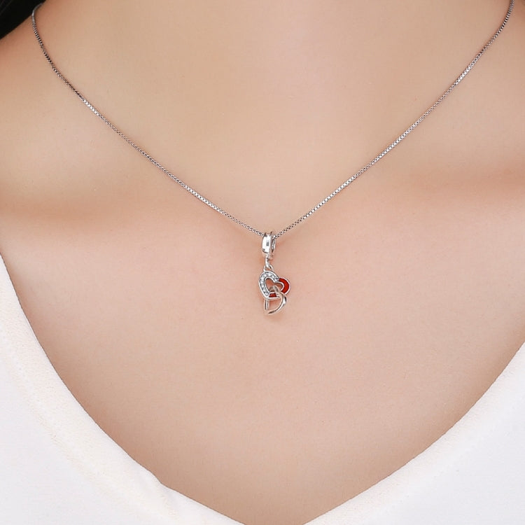 Accessori per corde S925 con ciondolo in argento fai-da-te creativo cuore a cuore