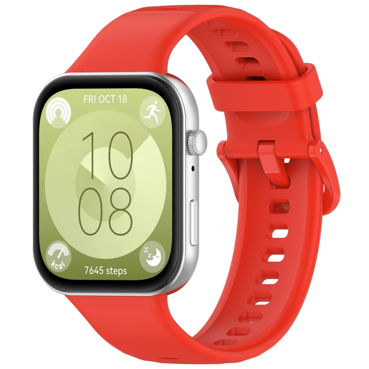 Cinturino sportivo in silicone con fibbia colorata, For Huawei Watch Fit3