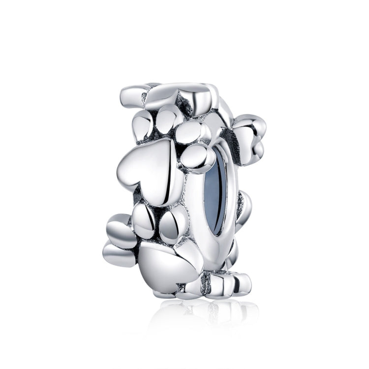 Accessori per bracciali con perline a forma di cuore Argento sterling S925 Perline separate Impronte d'amore Perline sfuse