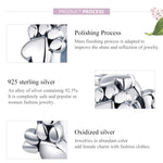 Accessori per bracciali con perline a forma di cuore Argento sterling S925 Perline separate Impronte d'amore Perline sfuse