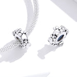 Accessori per bracciali con perline a forma di cuore Argento sterling S925 Perline separate Impronte d'amore Perline sfuse