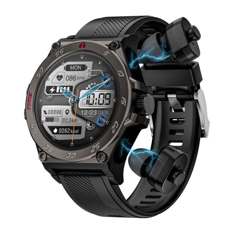 Smartwatch sportivo LC18 da 1,53 pollici IP67 BT5.0 con auricolari, supporto per chiamate Bluetooth/sonno/ossigeno nel sangue/frequenza cardiaca/monitoraggio della pressione sanguigna