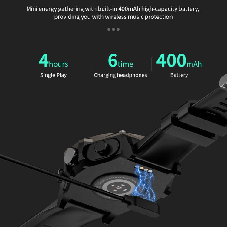 Smartwatch sportivo LC18 da 1,53 pollici IP67 BT5.0 con auricolari, supporto per chiamate Bluetooth/sonno/ossigeno nel sangue/frequenza cardiaca/monitoraggio della pressione sanguigna